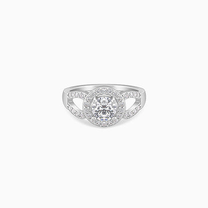 Silver Twilight Rays Ring