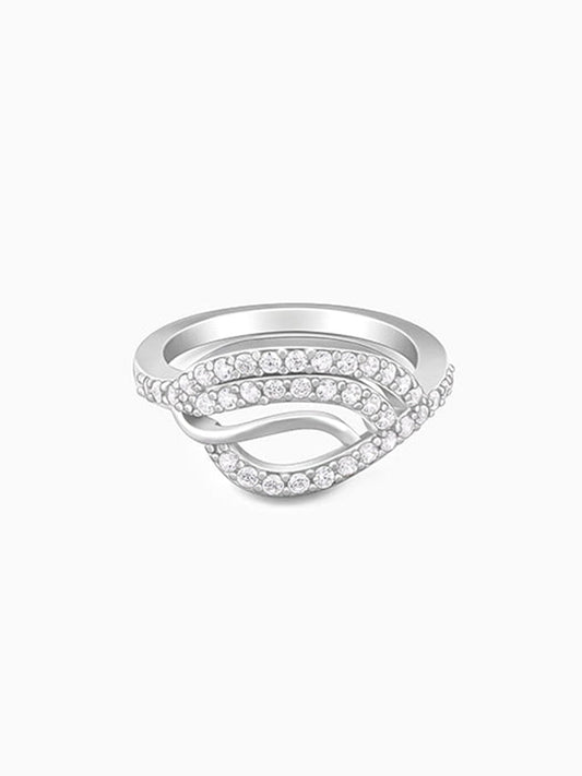 Silver Wave Swell Ring