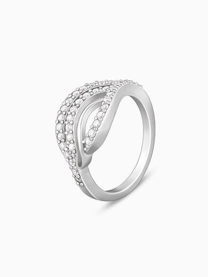 Silver Wave Swell Ring