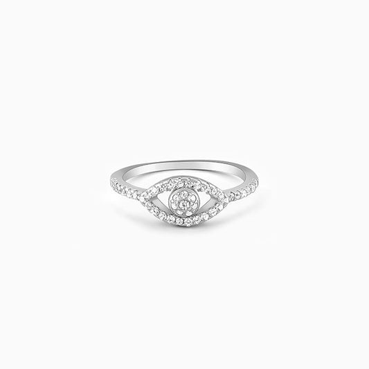Silver Zirconia Orb Ring