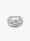 Silver Spired Dome Ring