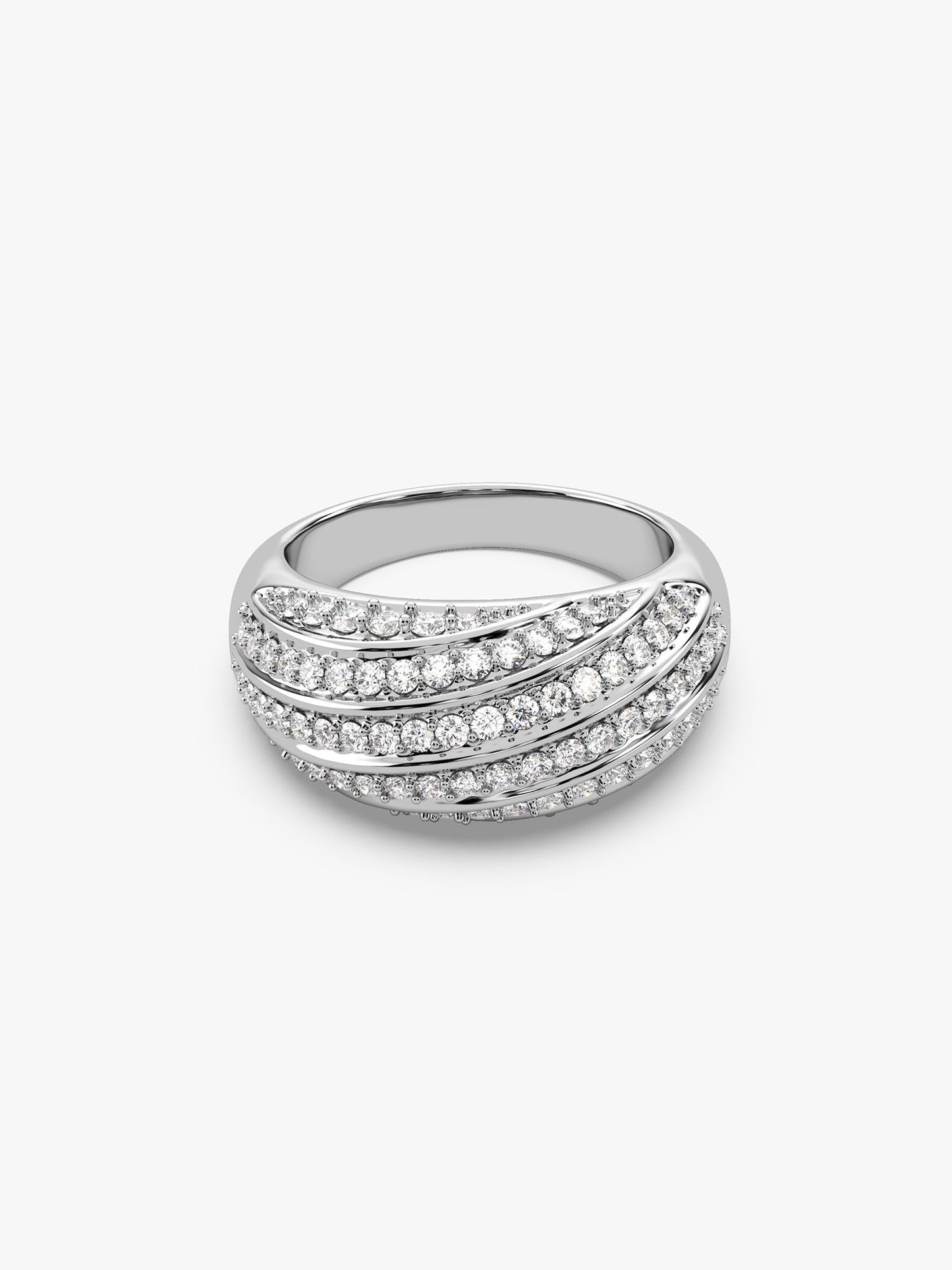 Silver Spired Dome Ring