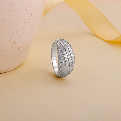 Silver Spired Dome Ring