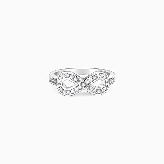 Silver Zircon Eternal Shine Infinity Ring