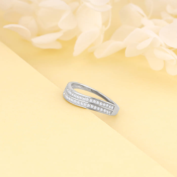 Silver Wavesome Ring