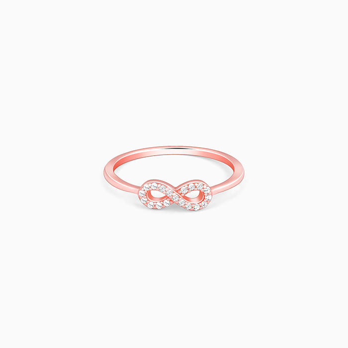 Rose Gold Zircon Loop of Hope Ring