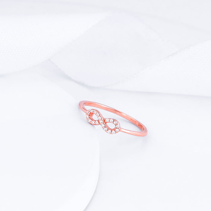 Rose Gold Zircon Loop of Hope Ring