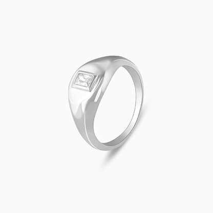Silver Bezel Signet Ring
