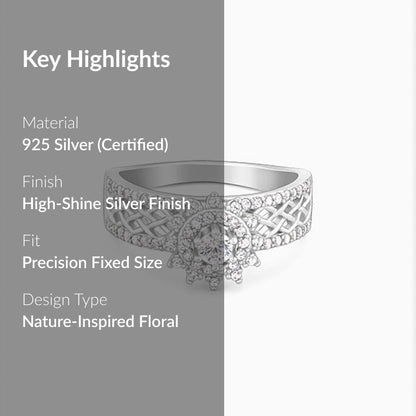 Silver Filigree Florid Ring