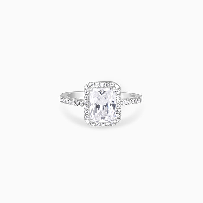 Silver Zircon Soul of Love Ring
