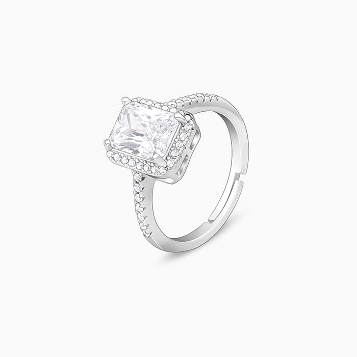 Silver Zircon Soul of Love Ring
