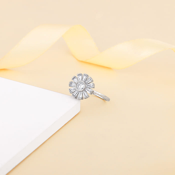 Silver Anemone Ring