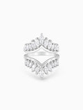 Silver Layered Zirconia Statement Ring