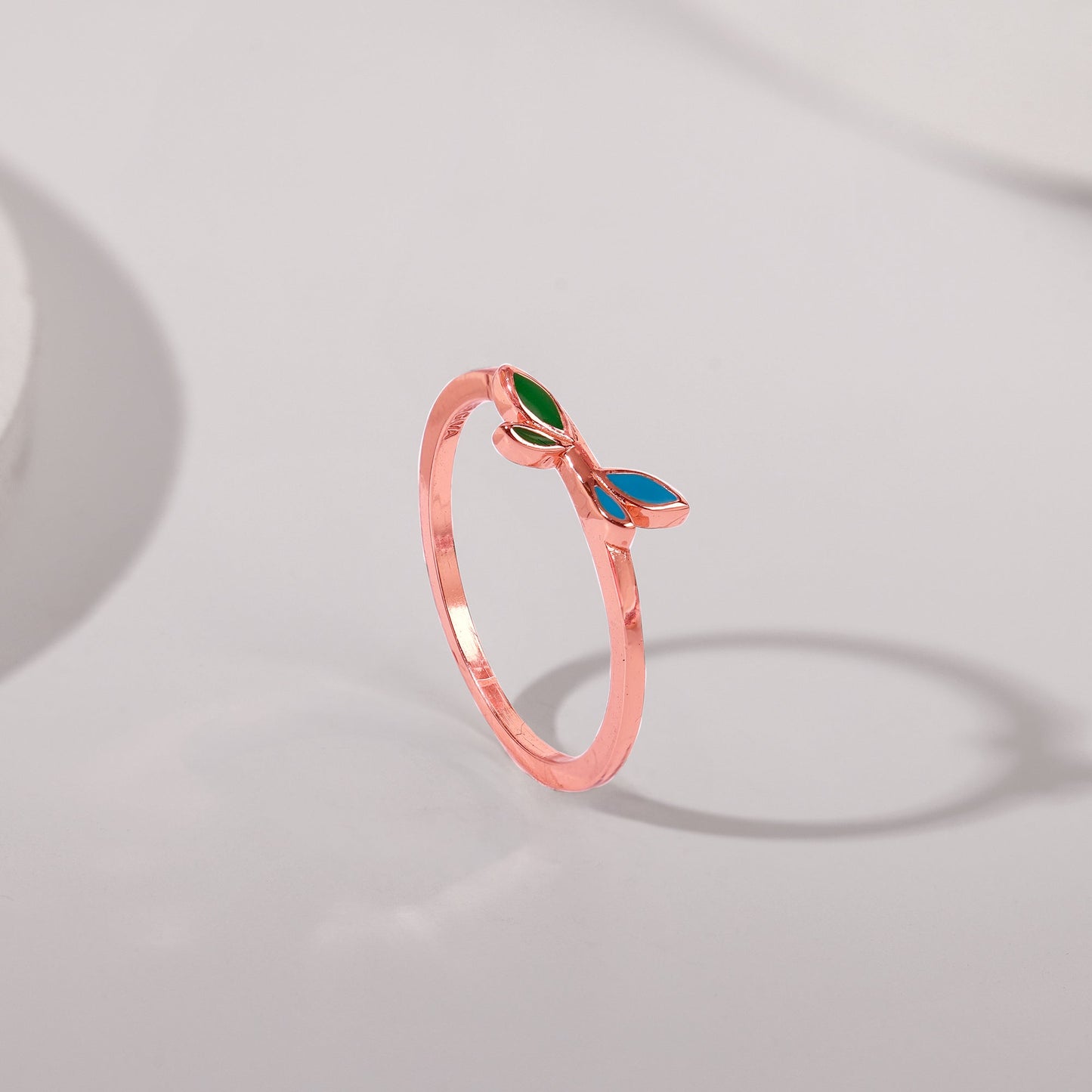 Rose Gold Duo-Dappled Ring