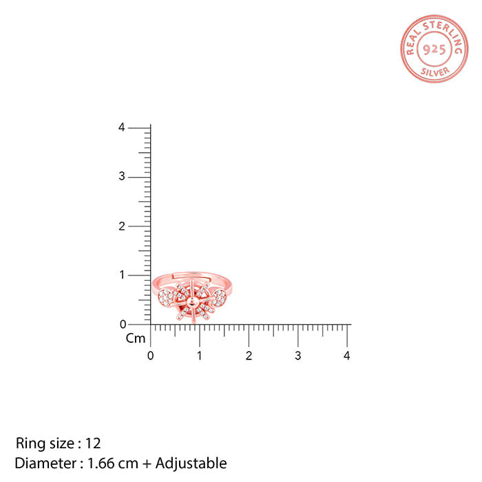 Rose Gold Sparkling Sun Ring
