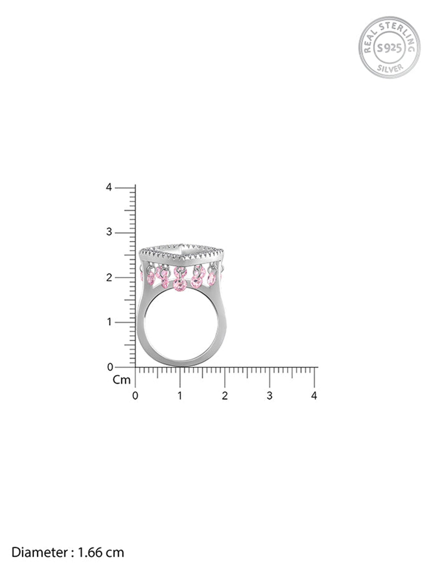 Silver Love In Charm Ring