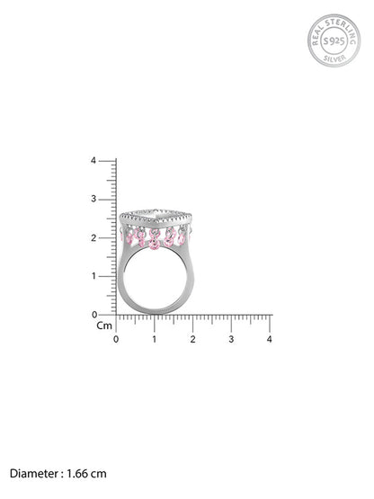 Silver Love In Charm Ring