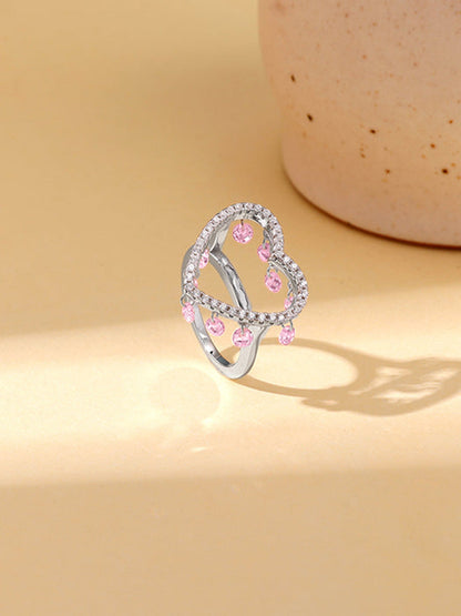 Silver Love In Charm Ring