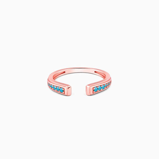 Rose Gold Robin Blue Ring