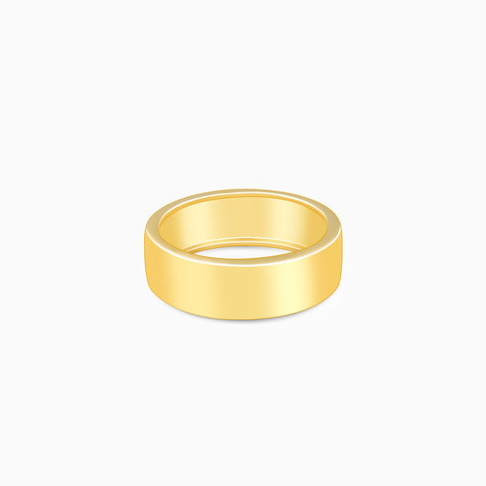 Golden Minimal Style Ring For Him