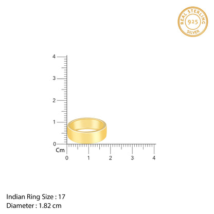 Golden Minimal Style Ring For Him