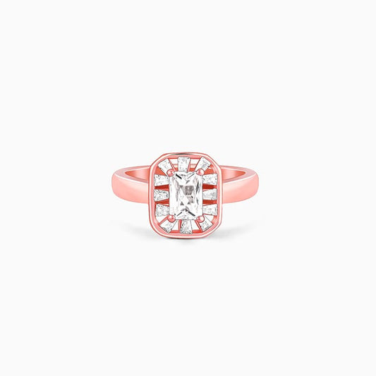 Rose Gold Joyful Square Ring