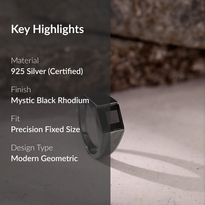 Black Rhodium Jazz Up Ring For Him