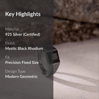 Black Rhodium Jazz Up Ring For Him