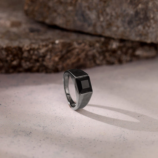 Black Rhodium Jazz Up Ring For Him