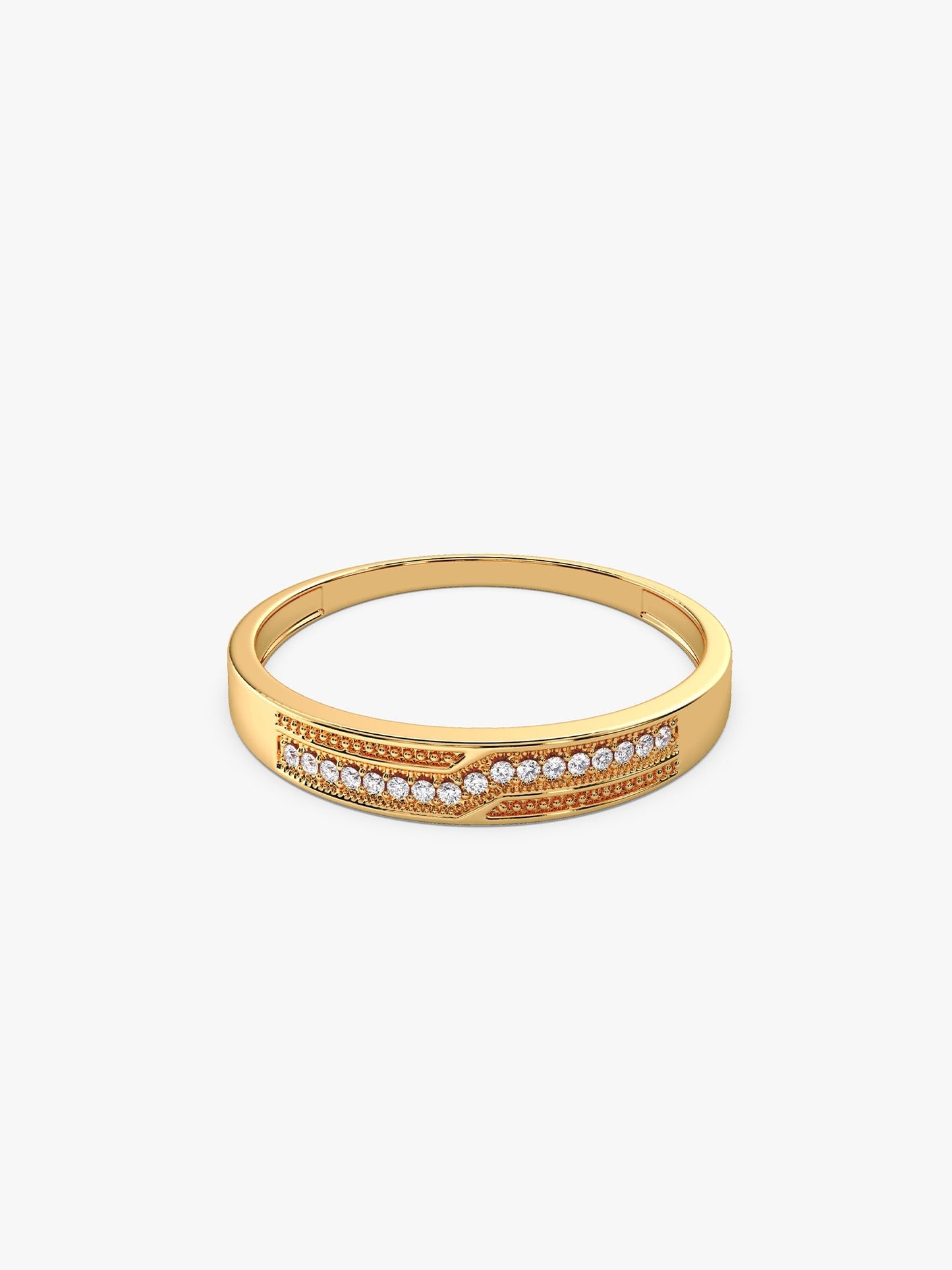 Golden Modest Leader Ring For Him