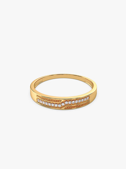 Golden Modest Leader Ring For Him