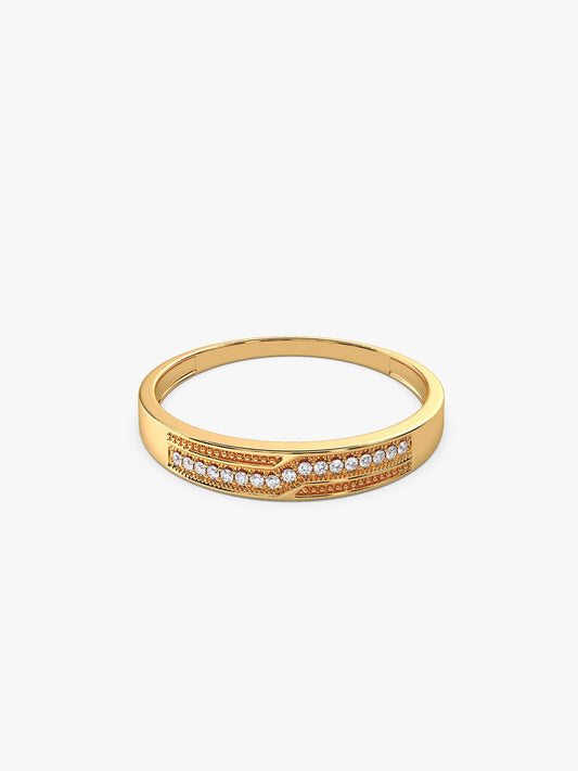 Golden Modest Leader Ring For Him
