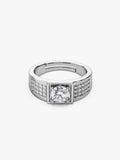Silver Classic Stud Ring For Him