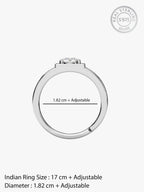 Silver Classic Stud Ring For Him
