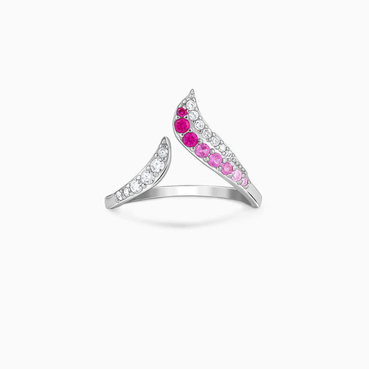 Silver Ombre Heart Ring
