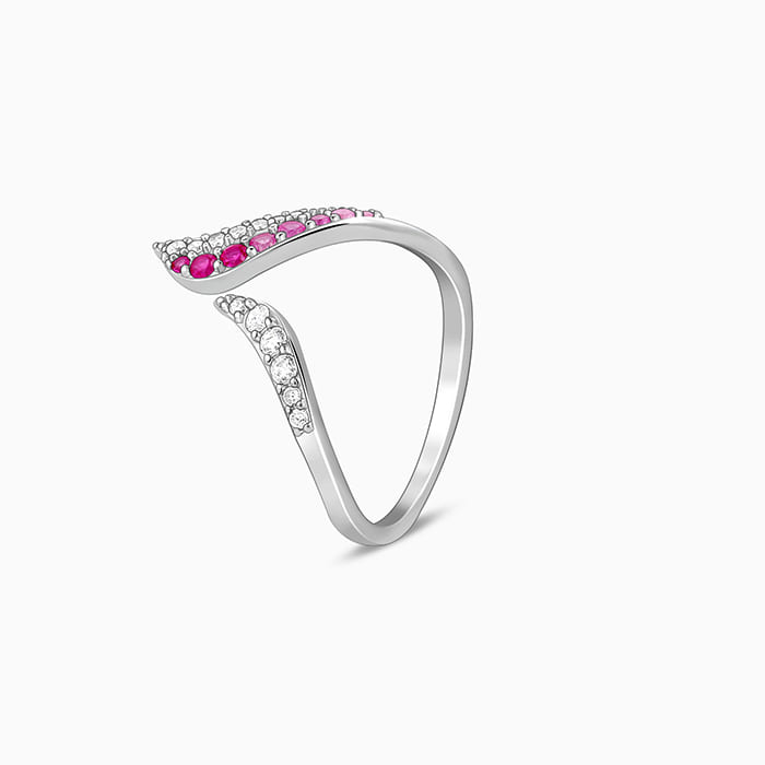 Silver Ombre Heart Ring