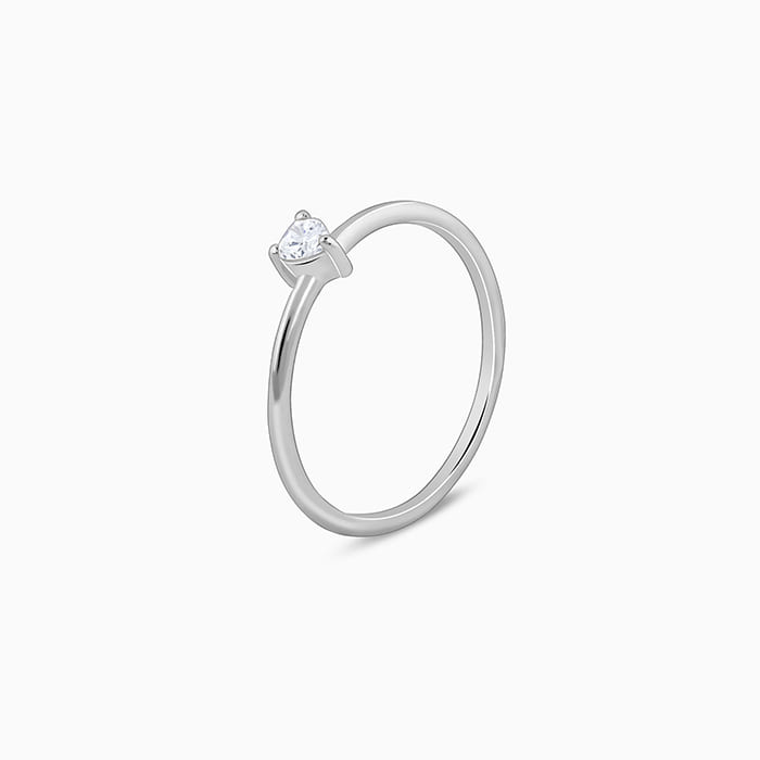 Silver Little Heart Ring