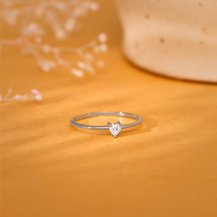 Silver Little Heart Ring