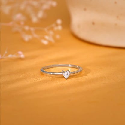 Silver Little Heart Ring