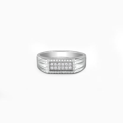Silver Modern Simplicity Ring For Him