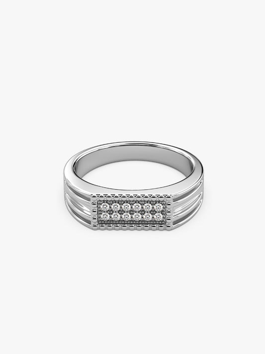 Silver Modern Simplicity Ring For Him
