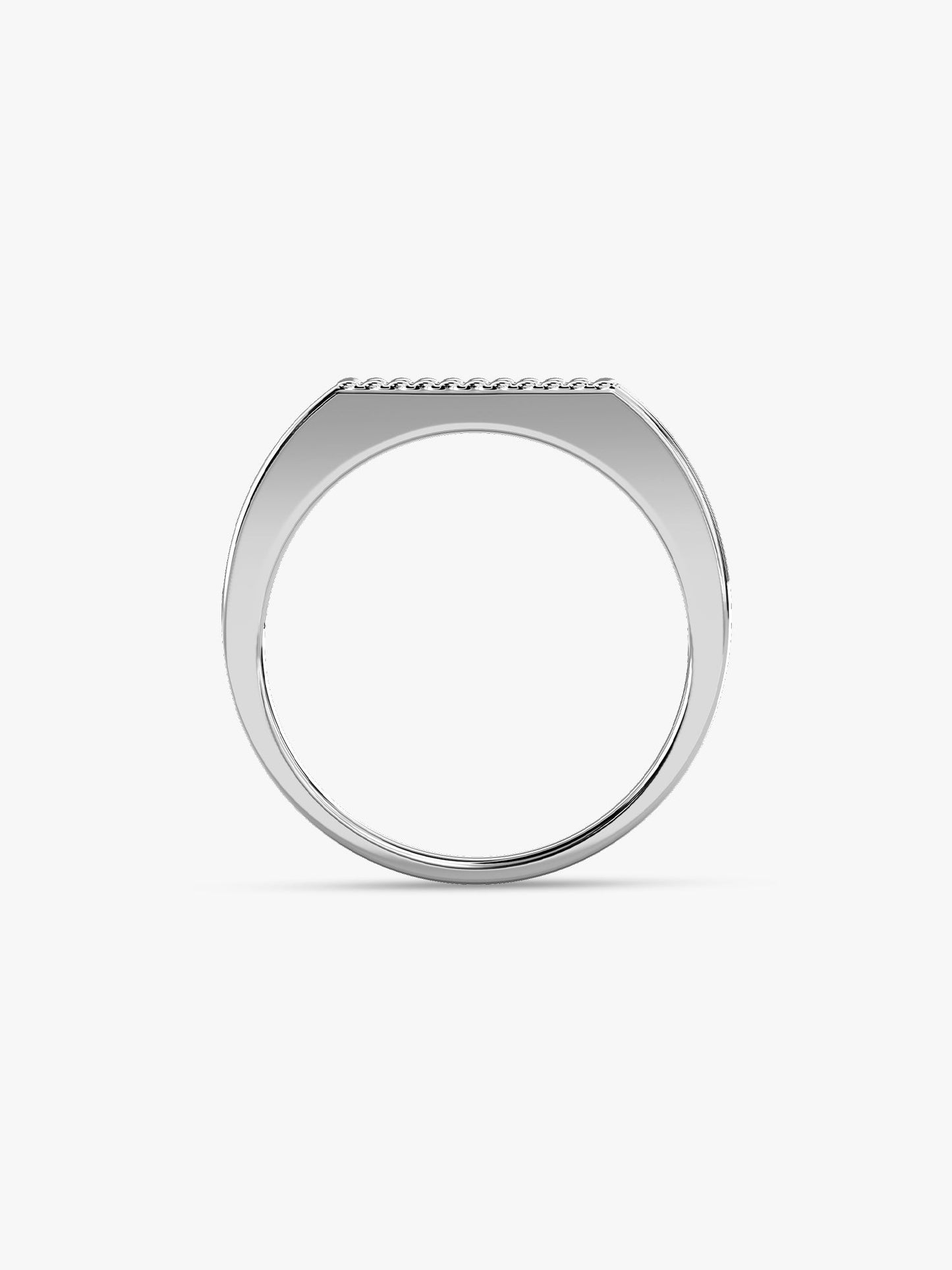 Silver Modern Simplicity Ring For Him