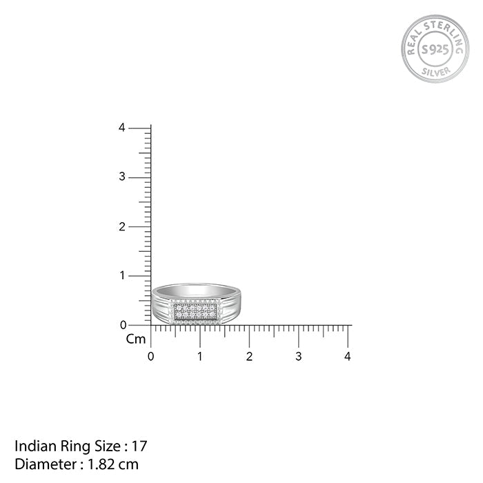 Silver Modern Simplicity Ring For Him