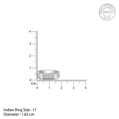 Silver Modern Simplicity Ring For Him