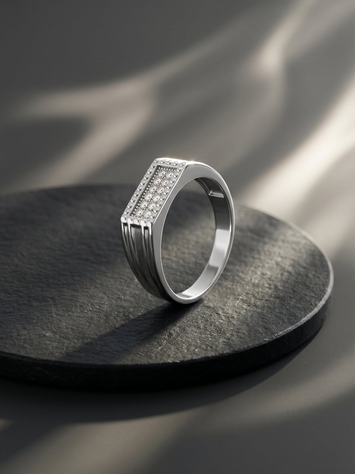 Silver Modern Simplicity Ring For Him
