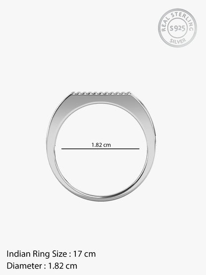 Silver Modern Simplicity Ring For Him