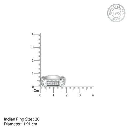 Silver Modern Simplicity Ring For Him