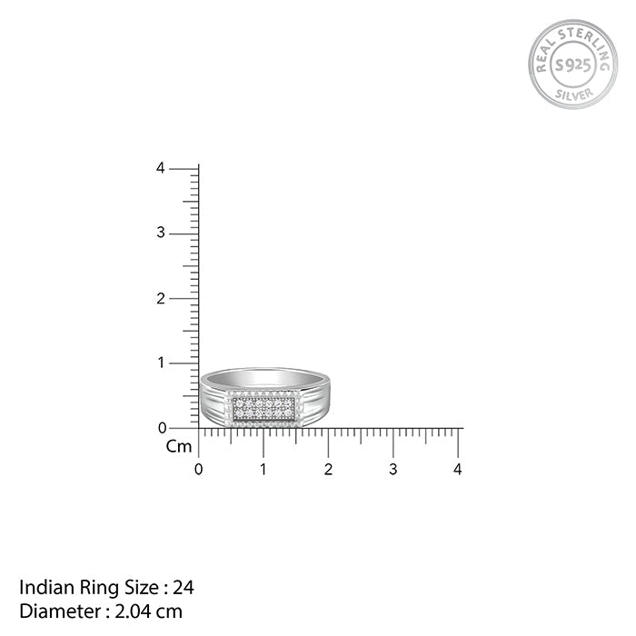 Silver Modern Simplicity Ring For Him