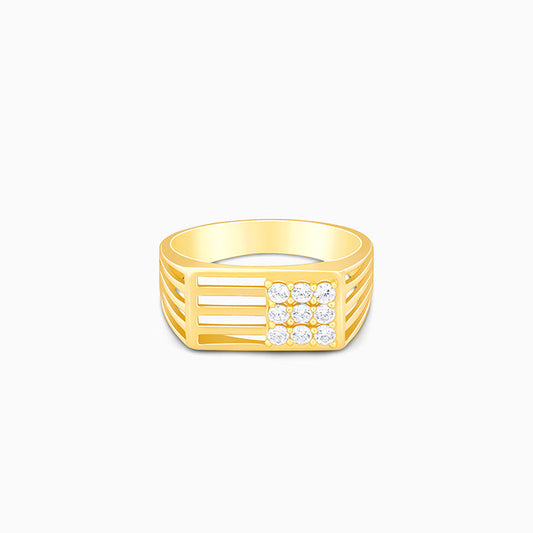 Golden Square in Rectangle Ring For Him