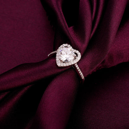 Silver Zircon Heart's Desire Ring